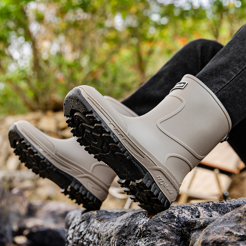 Fishing Boots - Buty przeciwdeszczowe męskie z grubą podeszwą,