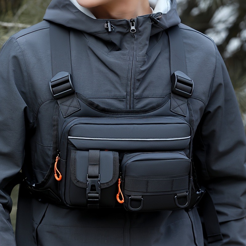 Fishing Vest - Męska taktyczna torba na klatkę piersiową,