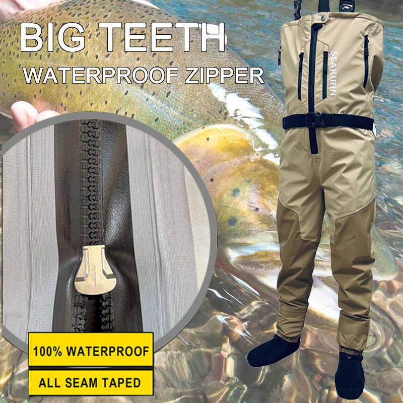 Fishing Waders - Oddychające, mocne kombinezony wędkarskie z zamkiem
