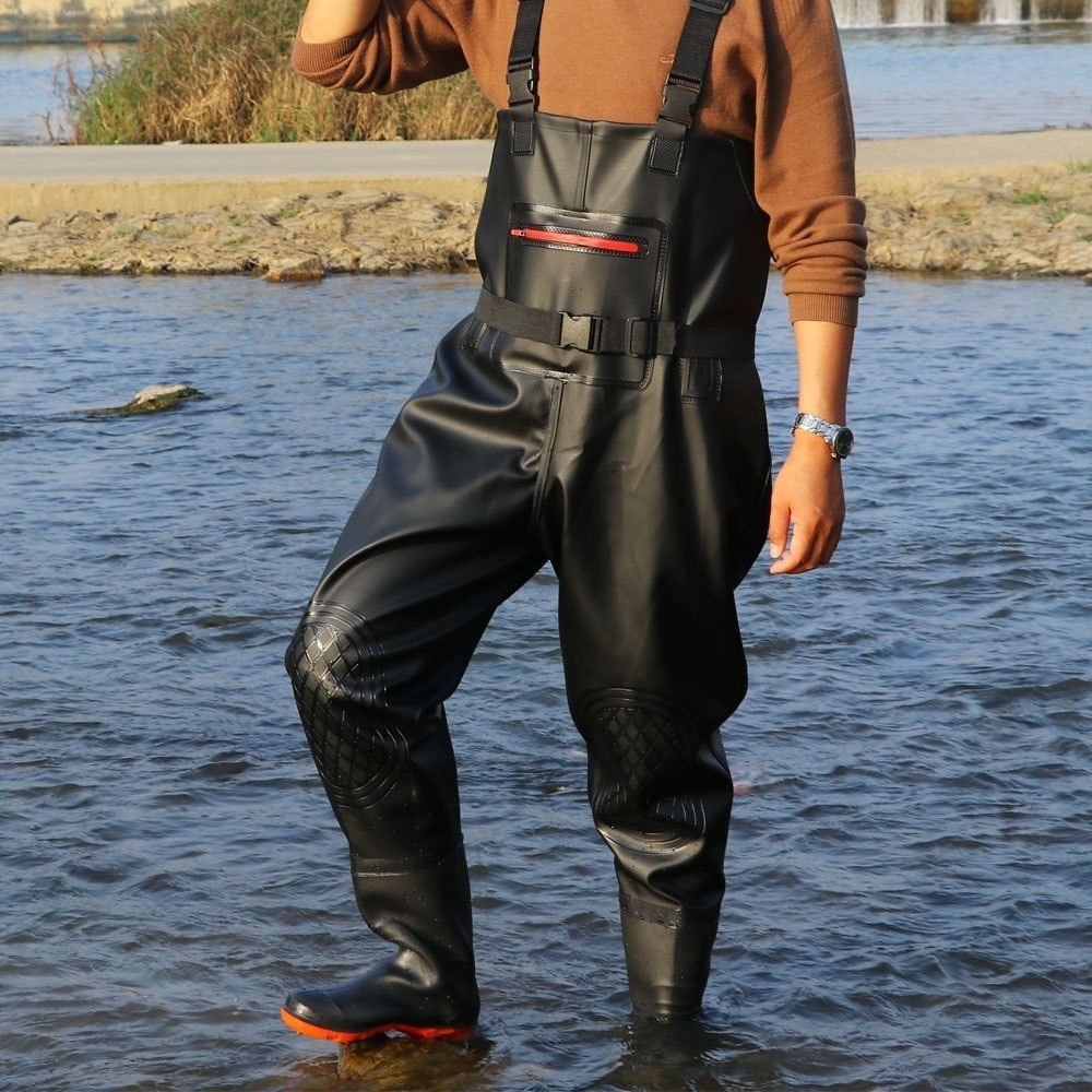 Fishing Waders - Praktyczny kombinezon wędkarski z PVC, podwójne
