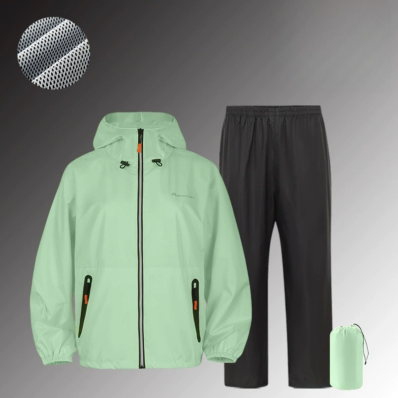 Fishing Rain Suit - Męski Damski Wodoodporny Kombinezon Przeciwdeszczowy Odblaskowy